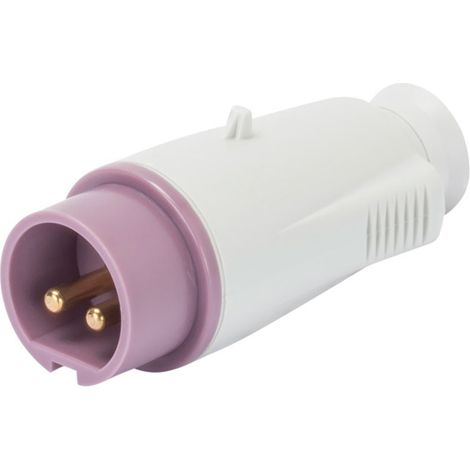 Gerader mobiler Stecker IP44 2P 16A 20-25V 50-60Hz Lila Schraube Verdrahtung (1/2)