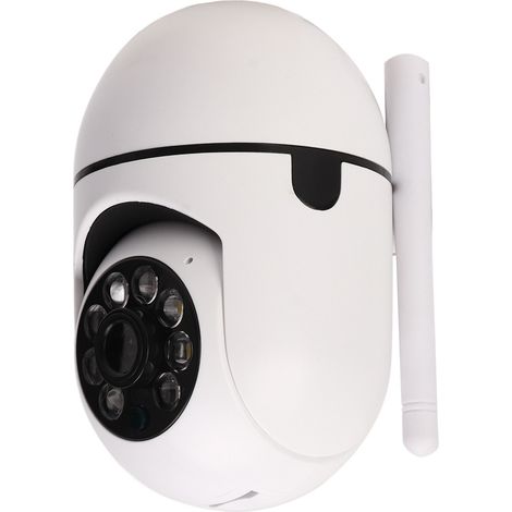 Caméra de sécurité Wi-Fi 1080p HD avec vision nocturne, interphone bidirectionnel et télécommande pour la surveillance de la maison ou du magasin. (1/5)