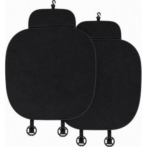 2 x Front Car Seat Cushion, Breathable 3D Mesh, Non-Slip Seat Cover, 50 x 50 cm, Black (1/5)