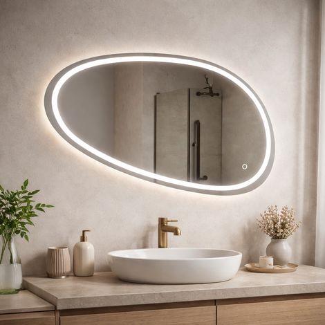 Miroir LED 80x45 Touch Disegno Desembuage Gradable (1/5)