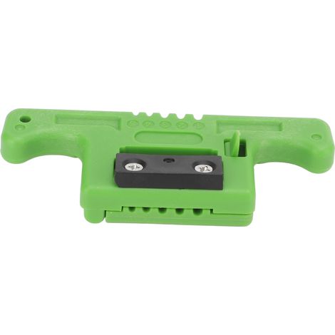 Outil de dénudage de fibre optique 5 canaux, lame en acier, boîtier PVC, couvercle ouvrable, dénude-câble portable (1/5)