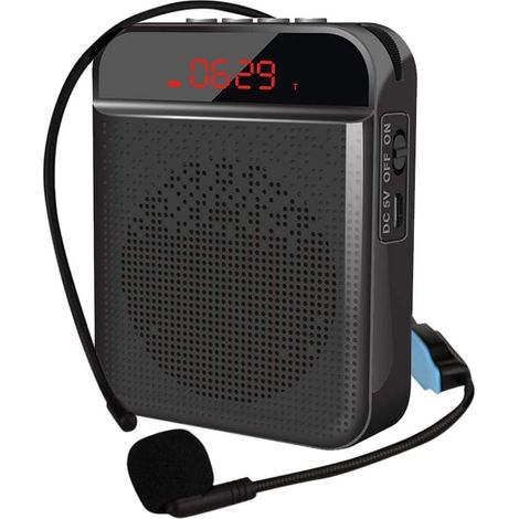 Amplificateur Vocal - Bluetooth Rechargeable - Pour Enseignants Et Guides Touristiques - Autonomie 24 H - Noir Ou Or Rose - 1 Pièce (1/5)