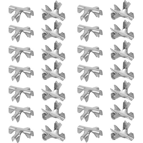 Lot de 100 boucles en croix acier inoxydable grilles invisibles (1/5)