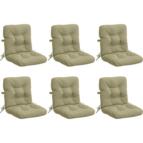 Coussins de Chaise à Dossier Haut en 6 Pièces VIANEN vidaXL