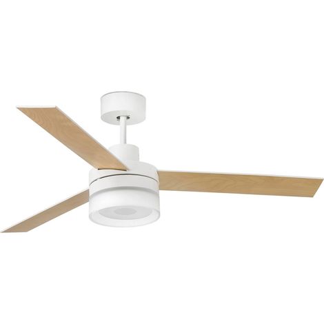 Faro Ice LED Large Bluetooth Ceiling Fan White, Maple (1/4)