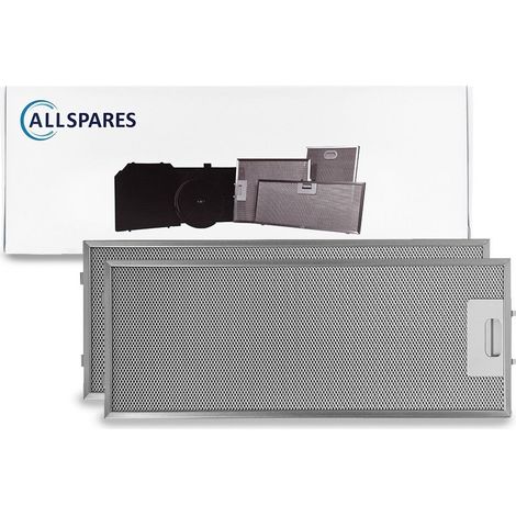 Filtro metálico AllSpares (2 uds.) para campanas extractoras compatibles con Bosch, Siemens y Neff 00352813/352813 (445x175x9mm) (1/5)
