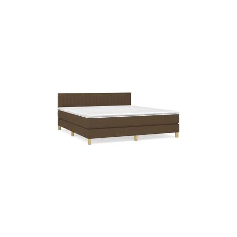 Sommier à lattes de lit avec matelas Marron foncé 160x200 (1/5)