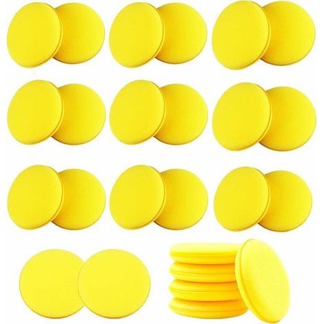 Autowachs-Applikatorpads, Schaumstoff-Polierpads, Mikrofaser-Schwamm-Autowachs-Applikator, Autowachs-Schwamm, Autopolierschwamm, praktisch für Autos, 25 Stück (1/5)