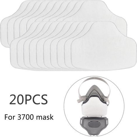 Filtres de remplacement pour respirateur anti-poussière en coton, 20 pièces, pour le soudage, le meulage et le moulage (1/5)