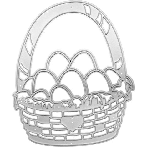 Stanzschablone für Osterkörbe aus Metall, DIY-Scrapbooking-Album, Papierkarten-Vorlage, Prägeform, Basteldekoration