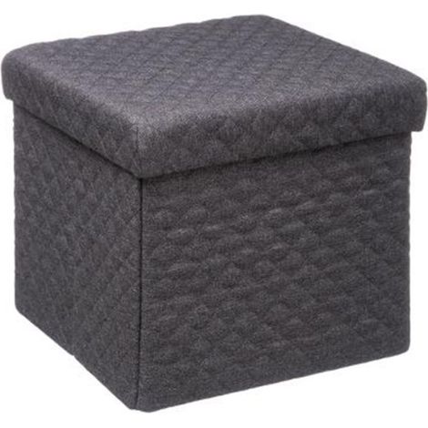 Pouf Carré Design "Mix N'Modul" 31cm Gris Foncé (1/2)