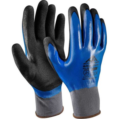 Gants imperméables active grip – Taille 9 – Enduction totale – Résistance à l'abrasion – Confort tricot sans couture - g3250