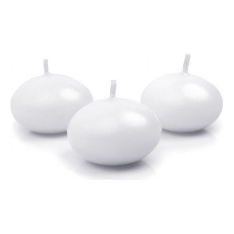 Vela flotante mate, blanca, 4cm (1 paquete / 50 uds.) (1/5)