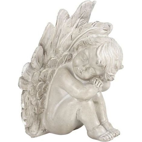 8x Dekorationsfigur Engel Polyresin Garten Innenbereich Rasen Skulptur Statue