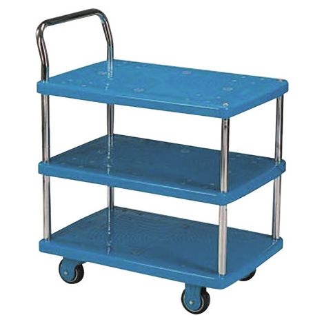 Servante plastique PP3/200 200kg 3 plateaux 730x490mm Stockman (1/2)