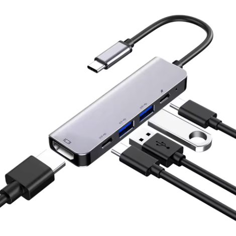 Adattatore HUB 5 in 1 USB-C SC-USH83