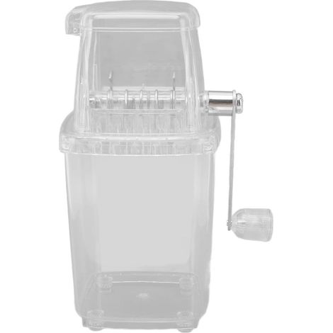 Trituradora de hielo, trituradora de hielo manual con carcasa transparente y cuchillas de acero inoxidable, robusta y duradera triturar hielo (1/5)