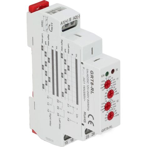 AC/DC 12-240V Wechselstrom-Zeitrelais, 0,1s bis 10 Tage Timer, LED-Anzeige, programmierbar, für Schaltschränke. (1/5)