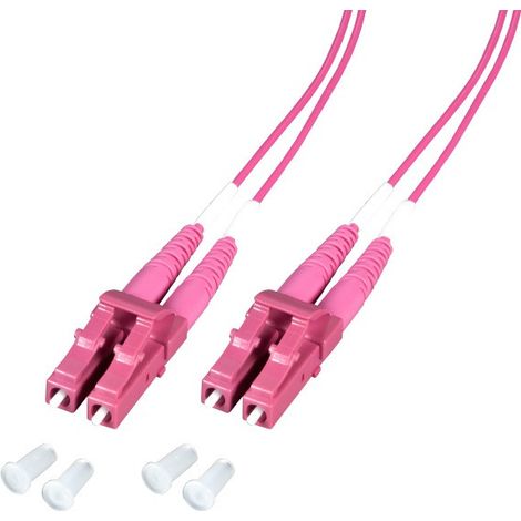 Techly ILWL OM412-LCLC-005T cavo InfiniBand e in fibra ottica 0,5 m LC Fucsia (1/3)