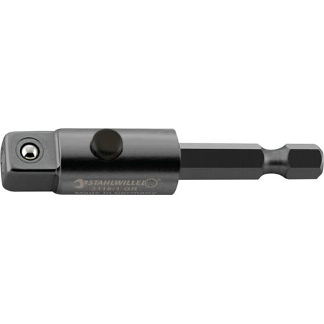 3116/1QR-3316/1QR Adaptateur QuickRelease, pour douilles machine Außenvierkant E 12,5 1/2 Außensechskant E 6,3 1/4