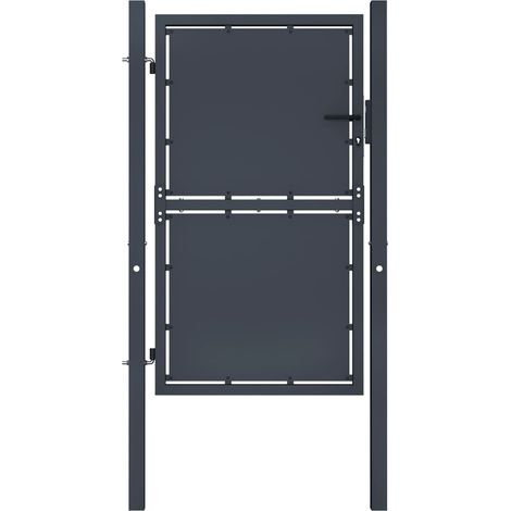 vidaXL Portail de jardin en acier 100x150 cm anthracite (1/4)