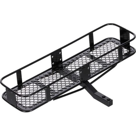 Porte-bagages arrière universel pour voiture RC – Acier inoxydable noir – Résistant à la corrosion – Compatible HSP Redcat Traxxas Tamiya (1/5)