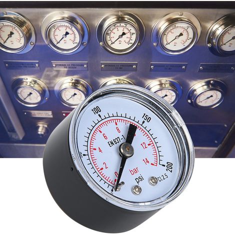 TS-Y40Z8 Y40 1/8" BSPT Axialdruckmessgerät Geeignet für pneumatische, hydraulische und Wasserdruckanwendungen. (1/5)