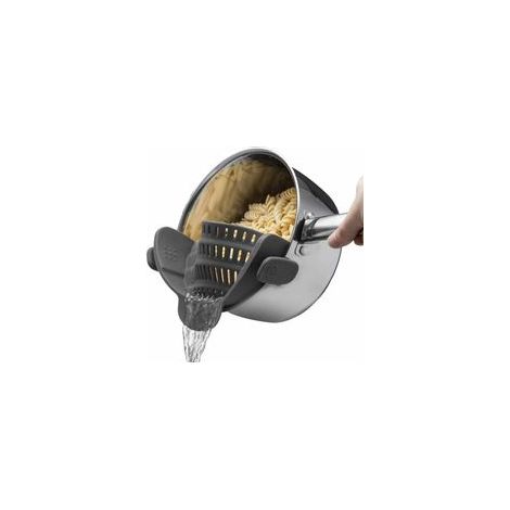 Colador de cocina de silicona, colador de cocina plegable, apto para todo tipo de ollas y sartenes, perfecto para escurrir pasta, verduras y frutas.