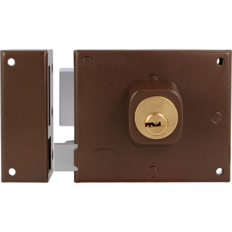 AMIG  Serrure en applique et verrous  72  100 x 85 mm  Acier  Marron - Gauche (1/4)