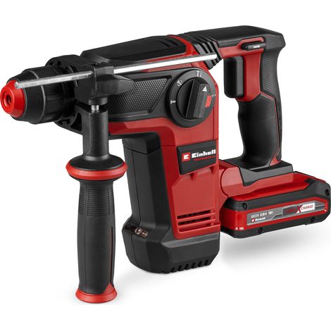 Einhell Professional Marteau perforateur sans fil TP-HD 18/28 Li BL +4 Kit PXC (18V, 3 J, Brushless) Livré avec Batterie 3,0Ah+ et Chargeur et Accessoires (1/4)