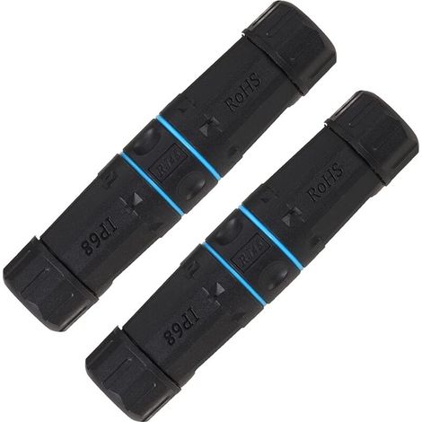 Lot de 2 connecteurs blindés RJ45 étanches IP68 Cat5/5e/6 8P8C Ethernet LAN Coupleur femelle vers femelle Adaptateur réseau pour l'extérieur
