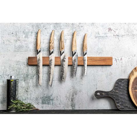 Couteau Santoku - FORGED - KATAI - Acier VG10 - Manche en bois de racine - L 14 cm (1/4)