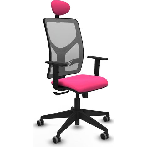 Chaise de bureau piqueras y crespo Motilla gris cuir rose (1/2)