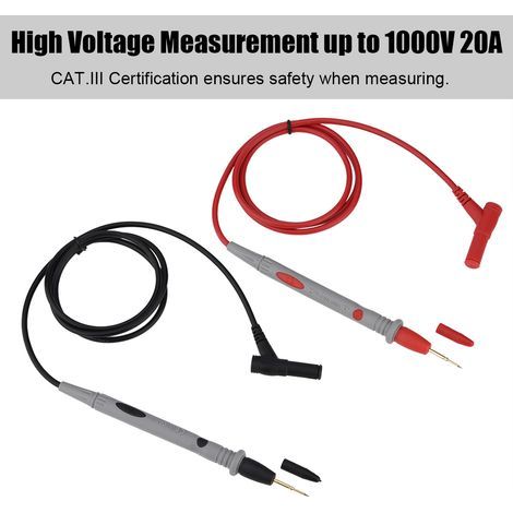 Câbles de test à pointe ultra-précise, valeurs fiables, 1000 V, 20 A, pour multimètre numérique (1/5)