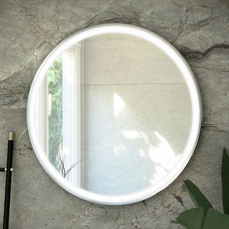 RAK Art Chrome 600mm x 600mm Round Illuminated LED Mirror - RAKARTRNCP5001 (1/2)