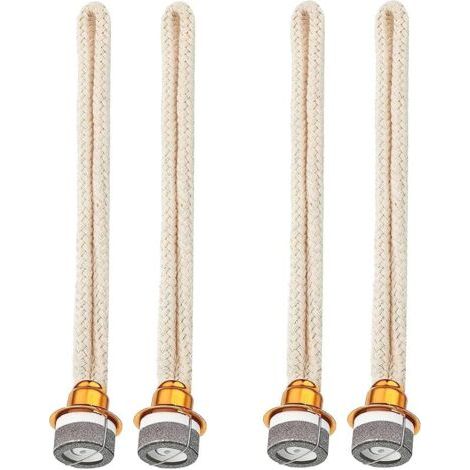 Pair Lot de 4 mèches pour Lampe - pour Lampe à Huile - Contrôle de l'air - Brûleur catalytique - Mèche pour brûleur, diffuseur d'aromathérapie - Décoration de Maison (4/doré) (1/5)