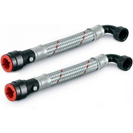 2 x Salamander Pump Hose Angled 15mm x 3/4"" Inch Flexible Anti Vibration Coupler