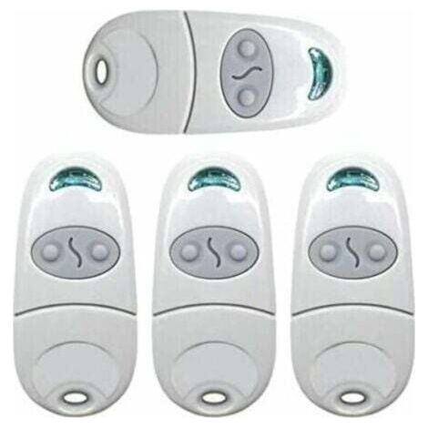 Télécommande Universelle PingGoo (4 Unités Blanc) pour Portail Garage CAME TOP 432NA/432EE/432EV/432M avec Pile Bouton 433MHz (1/2)