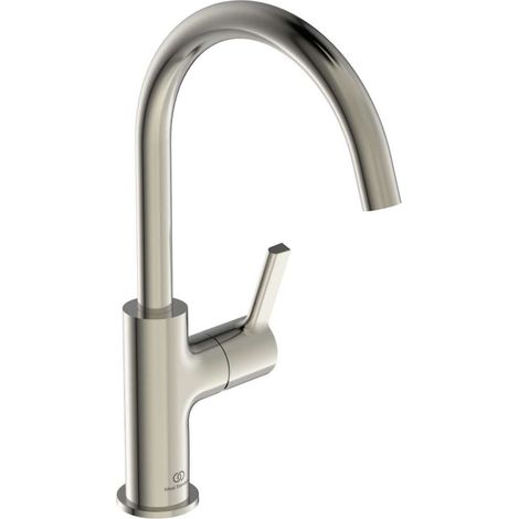Miscelatore lavabo JOY sporgenza 169 mm argento Storm con bocca alta, senza piletta IDEAL STANDARD (1/3)