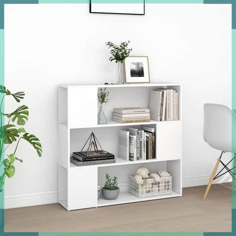 809179 Bibliothèque/Séparateur de pièce Blanc 100x24x94 cm (1/5)