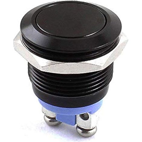 Bouton poussoir métallique temporaire 19mm 3/4, interrupteur de démarrage étanche pour voiture (1/4)