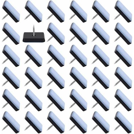 Patins de meuble en téflon 25x25 mm – Lot de 50 pour chaises & meubles lourds, glissants et silencieux sur sols fragiles (1/4)