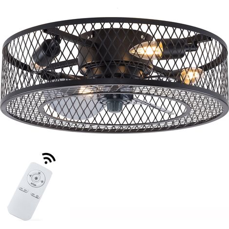 Ventilatore da soffitto a LED con luce e telecomando, 45,7 cm, Not Included lampadine, per una camera da letto, soggiorno, sala da pranzo, corridoio, passaggio