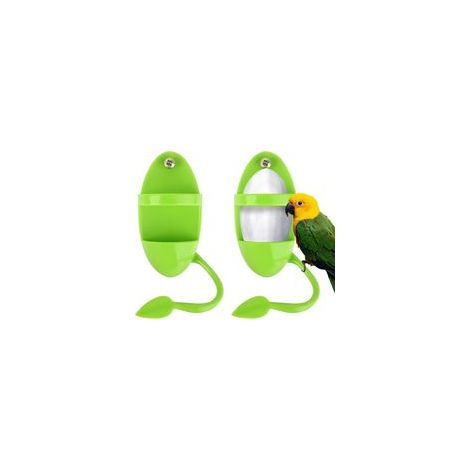 Lot de 2 mangeoires pour perroquets avec support pour perchoir – (1/5)