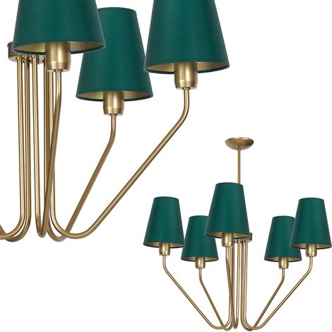 Lampadario Victoria 5 E27 in ottone milagro MLP4908 (1/5)