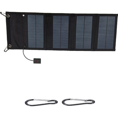 Pannello solare pieghevole Toivize da 10 W – Caricabatterie USB portatile – Uscita USB – Impermeabile e resistente, per telefoni, power bank e apparecchiature a 5 V, ideale per campeggio, escursionism (1/5)