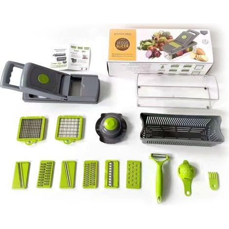 multifonction 15 pièces coupe légumes et dés pour la cuisine (1/5)