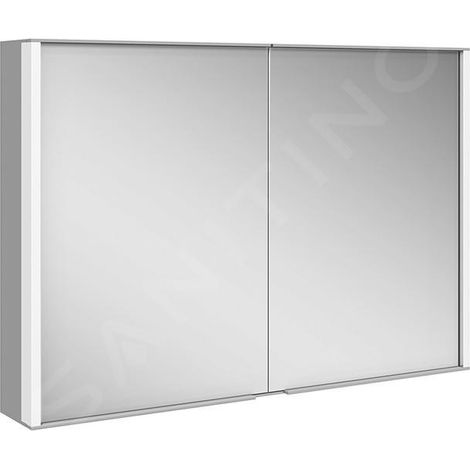 Keuco Royal Match - Armoire miroir avec éclairage LED, 1000x700x160 mm, alu elox argenté 12803171311 (1/5)