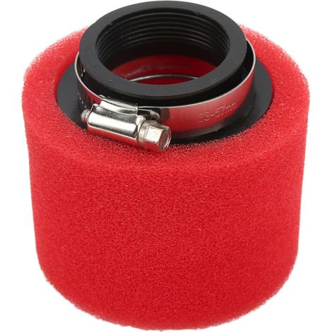 Kit de filtration d'air avec éponge nettoyante de 45 mm (1,8 po) pour moto et quad 50-200 cm³ (rouge) (1/5)