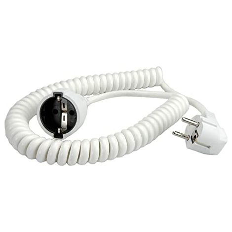 Bachmann 672.281 - Prolunga schuko a spirale, 1000/4000 mm, colore: Bianco (1/2)